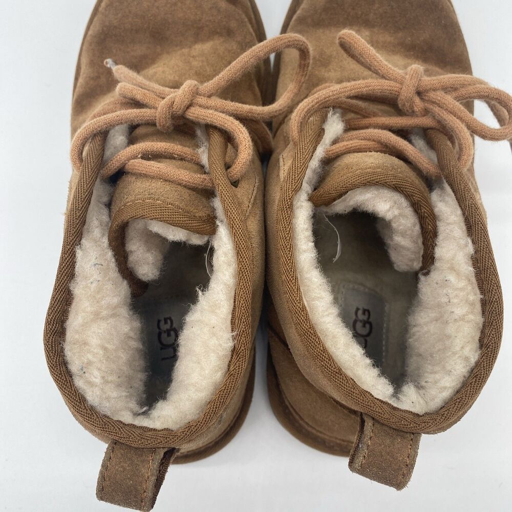 UGG Men's Size 7 Neumel Chestnut Suede Low Chukka Fleece Lined Boots 3236